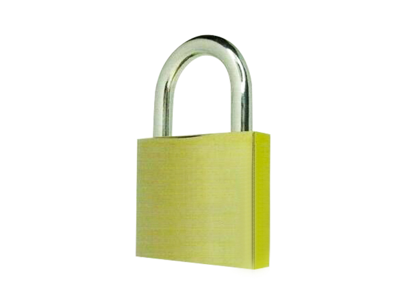 Brass-plating iron padlock